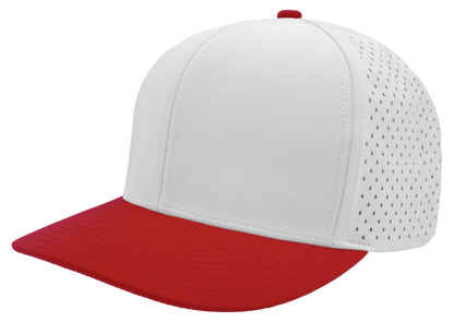 Zapped Headwear Bomber 6-Panel Hat - White-Red