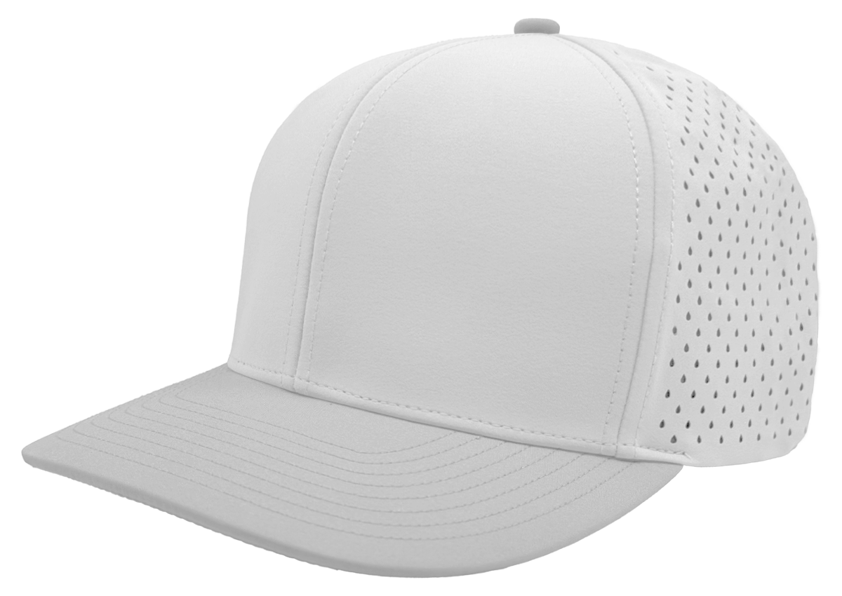 Zapped Headwear Bomber 6-Panel Hat - White-Silver