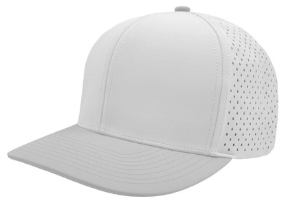 Zapped Headwear Bomber 6-Panel Hat - White-Silver