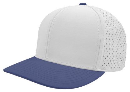 Zapped Headwear Bomber 6-Panel Hat - Stark white- Royal bill