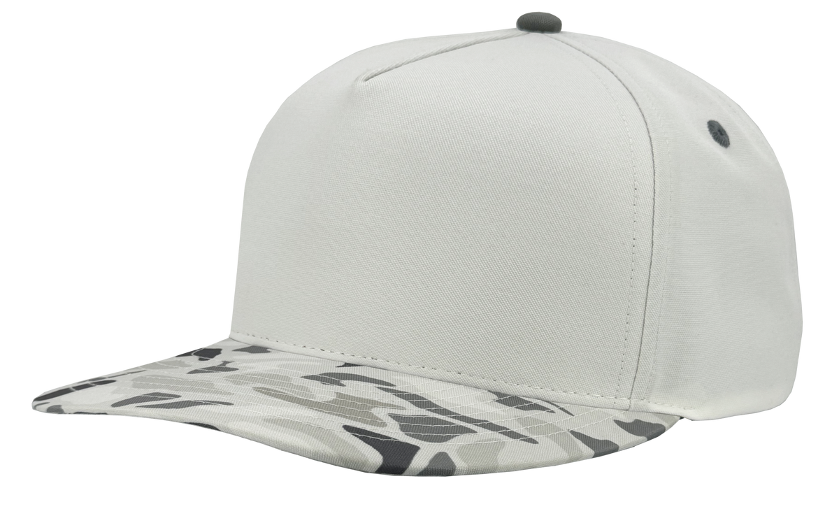 Zapped Headwear Patriot Canvas Hat - White/Grey Old school camo