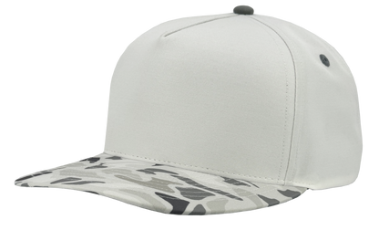 Zapped Headwear Patriot Canvas Hat - White/Grey Old school camo