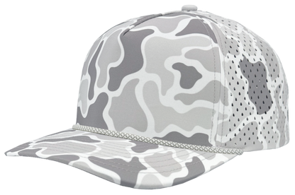 Zapped Headwear Blackhawk R+ Rope Hat - Old school snow camo-grey chainlink rope