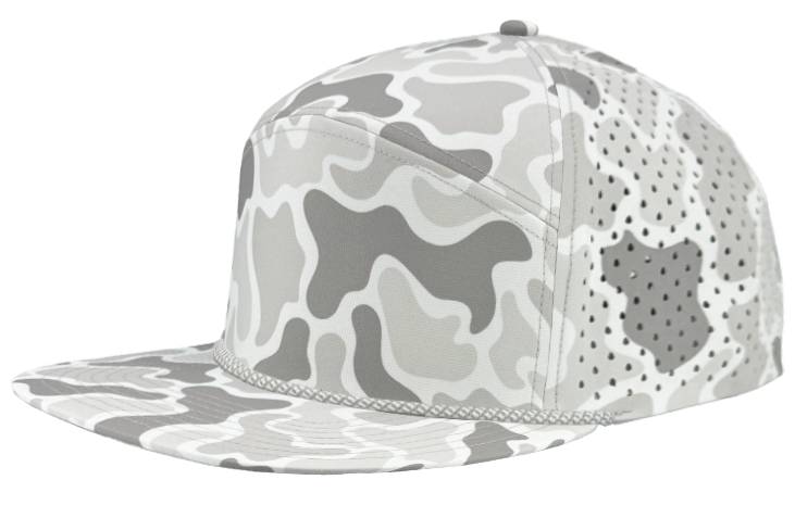 Zapped Headwear Osprey R+ Rope Hat - Old school snow camo - grey chainlink rope
