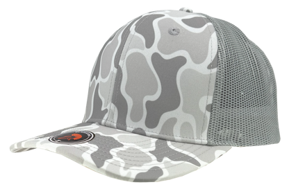 Zapped Headwear Warrior Trucker Hat - Old school snow camo - Grey