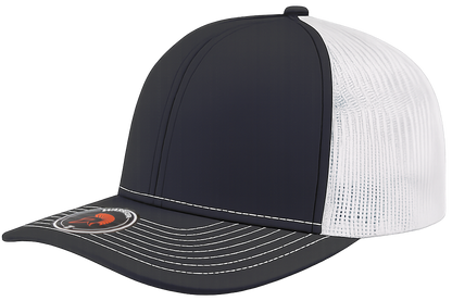 Zapped Headwear Warrior Trucker Hat - Navy-White