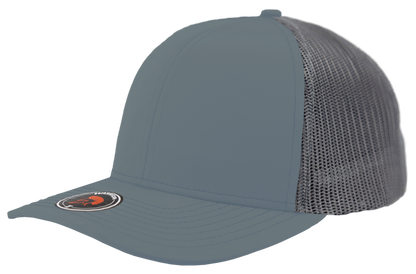 Zapped Headwear Warrior Trucker Hat - Smoke Blue-Aluminum