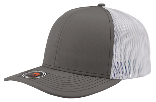 Zapped Headwear Warrior Trucker Hat - Light Charcoal-White