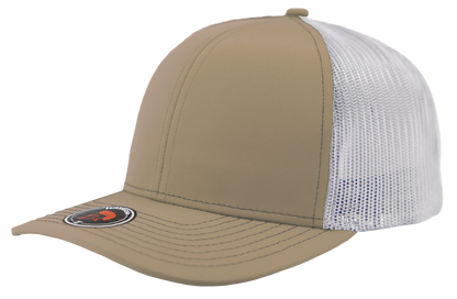 Zapped Headwear Warrior Trucker Hat - Khaki-White