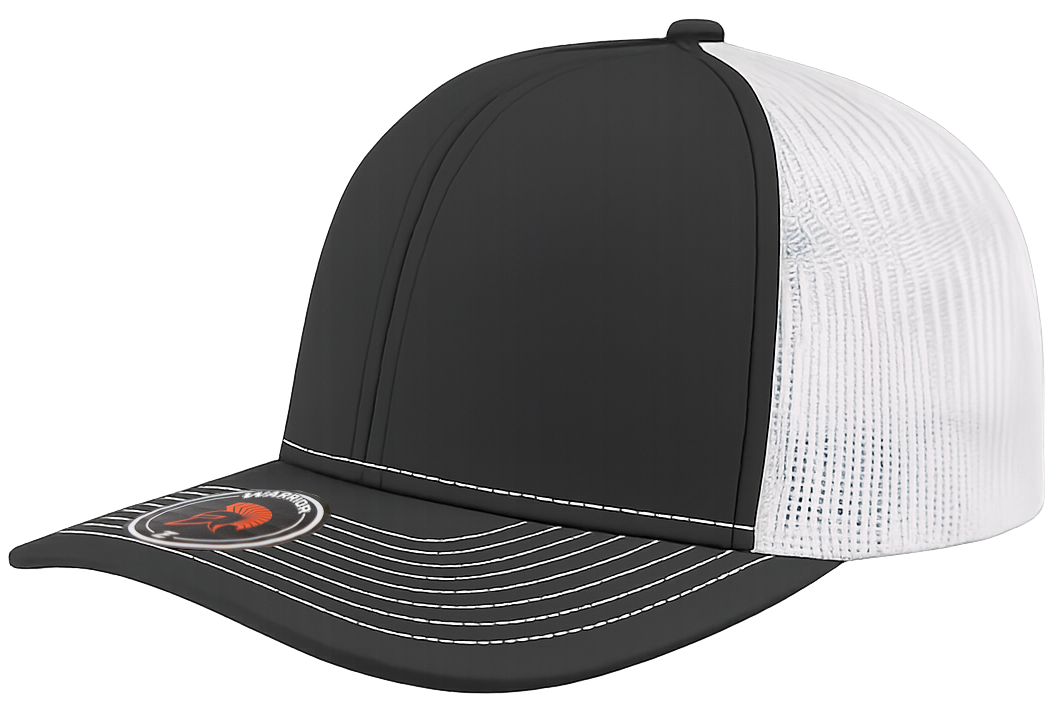 Zapped Headwear Warrior Trucker Hat - Black-White