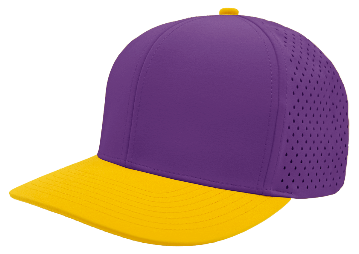 Zapped Headwear Bomber 6-Panel Hat - Yellow-Purple