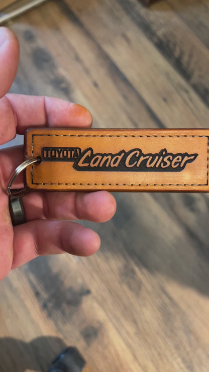 Classic Land Cruiser leather Keychain