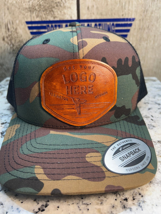 Custom leather patch Hat with your logo - Shop Battle Born Clothing