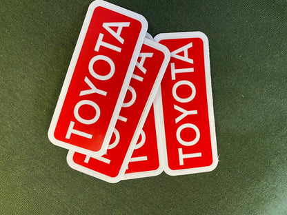 Red and White Toyota Stickers - Shop Battle Born Clothing
